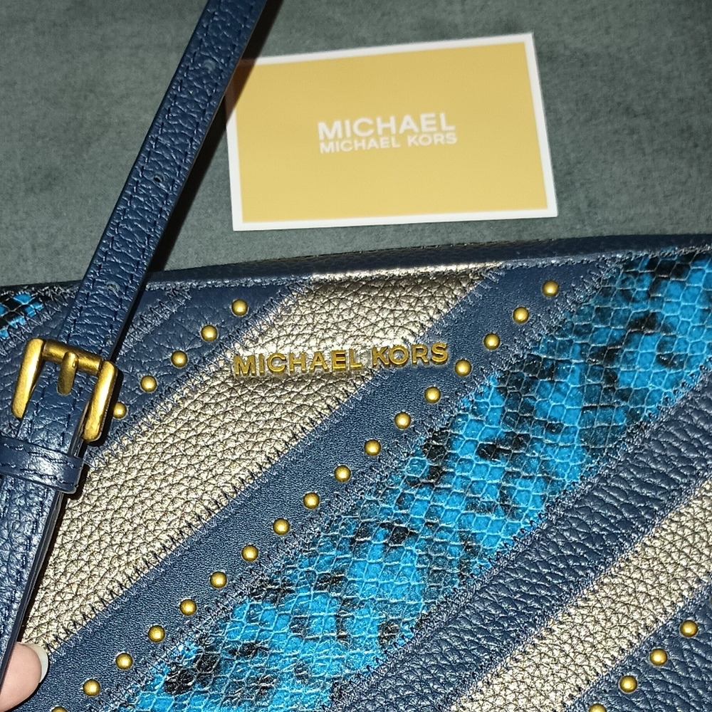 Michael Kors Nwot Exotic Patchwork Crossbody Bag - image 3